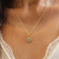 CRYSTAL AND GOLD SUN RAY CHANEL VINTAGE BUTTON NECKLACE