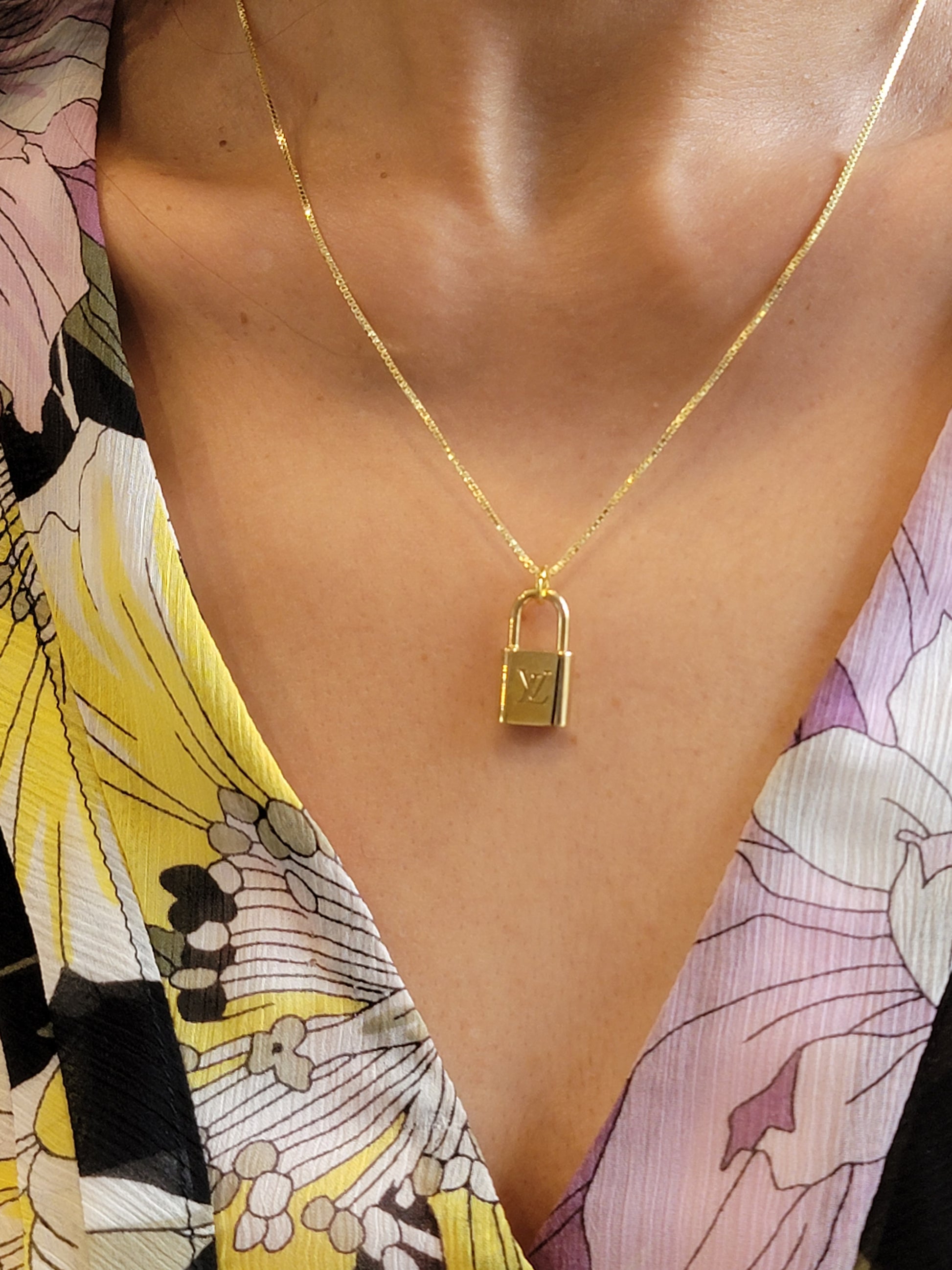 Louis Vuitton-Gold Crazy In Lock Necklace – Closet NV Shop