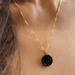 BLACK ON BLACK WITH GOLD CHANEL VINTAGE BUTTON NECKLACE