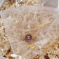 PURPLE AND GOLD CHANEL PARIS VITAGE BUTTON NECKLACE
