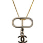 GOLD CC CHANEL LINK CHARM NECKLACE